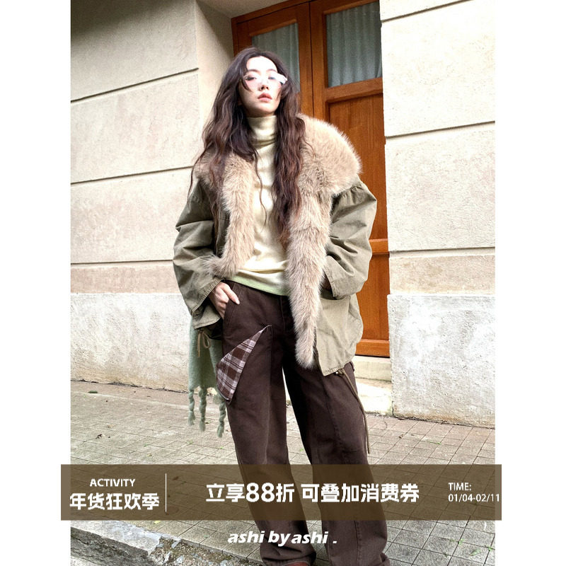 大于诗集 进阶派克 磅巴恩宽松显瘦毛领棉服女加厚水洗牛仔外套冬,女装/女士精品,派克服,淘宝优惠券,粉丝福利购,淘宝优惠卷