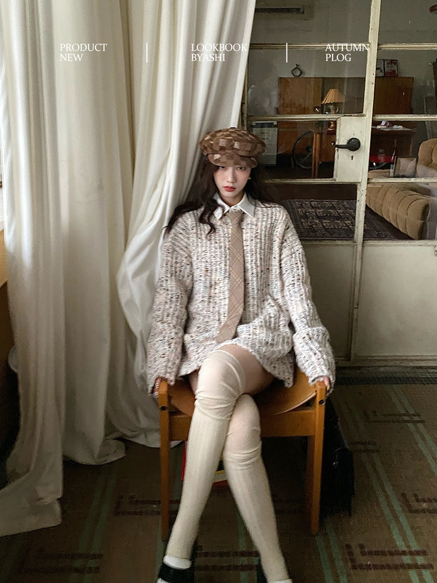 大于诗集圆领宽松针织衫毛衣