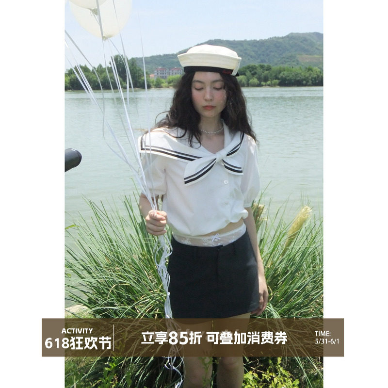 大于诗集职场整顿达人蕾丝拼接假两件半身裙短裙女高腰显瘦包臀裙