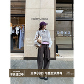 无束缚宽松撞色翻边抽绳立体香蕉伞兵休闲裤 大于诗集 city不city