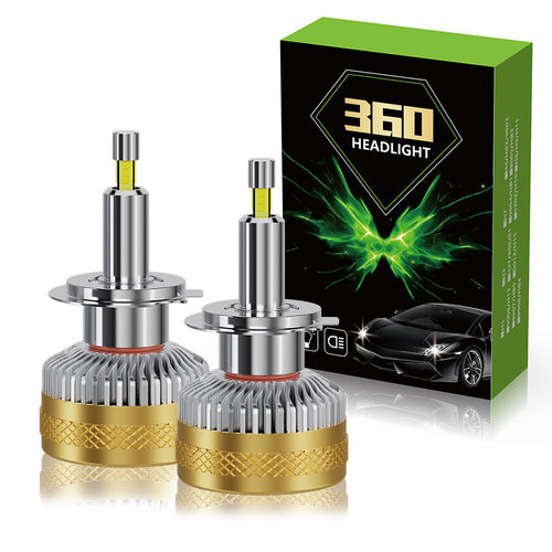 8面360°发光LED车灯汽车LED大灯泡H7H4H1头灯超亮聚光12V前照灯