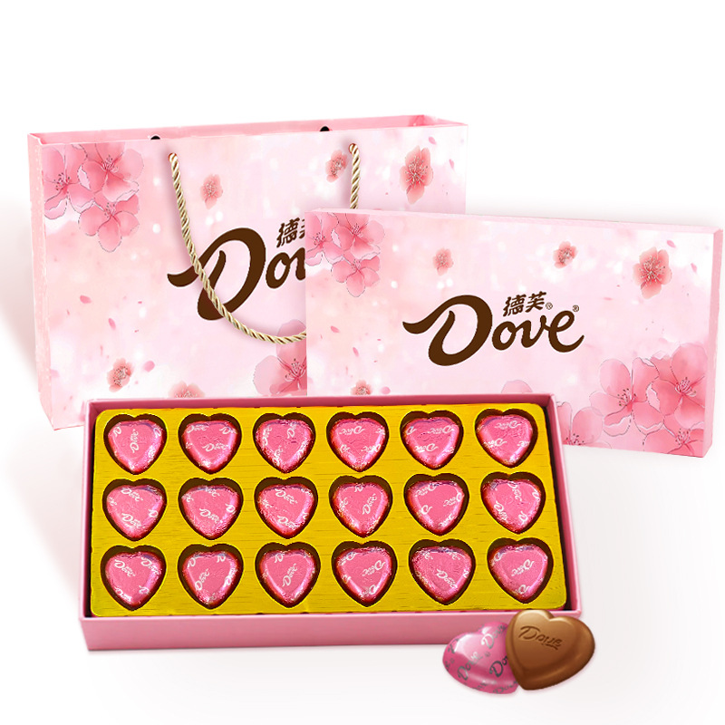 德芙心语牛奶夹心巧克力礼盒18粒装生日七夕情人节礼物教师节零食