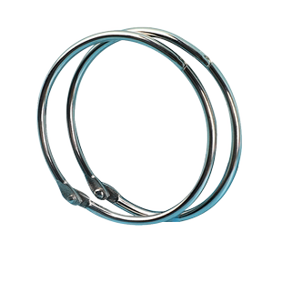 装订圈活页圈相册活页环DIY线圈环可拆卸铁圈活页本纸夹环铁环扣装订夹条扣环装订环打孔机器装订圈金属铁环