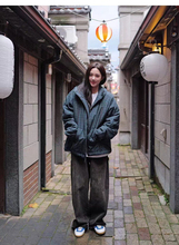 现/spell llll冬季新款宽松气质连帽格子棉服