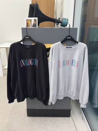 现/实拍 韩国Spell llll2025年冬季复古卫衣字母印花宽松上衣女