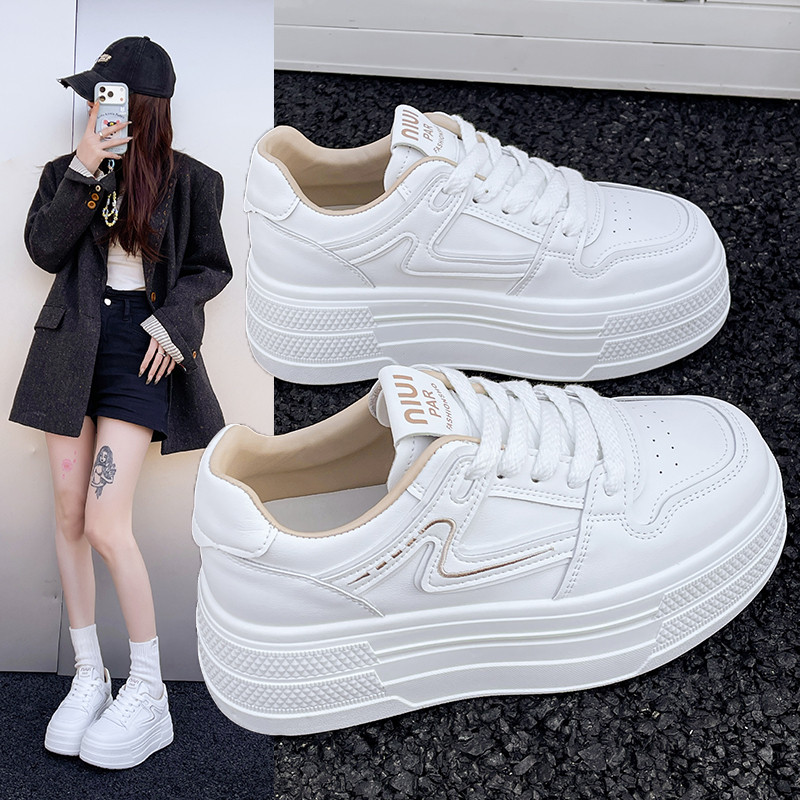 松糕厚底小白鞋女2026春季新款小个子增高6cm休闲女板鞋厂家直销,女鞋,时尚休闲鞋,淘宝优惠券,粉丝福利购,淘宝优惠卷