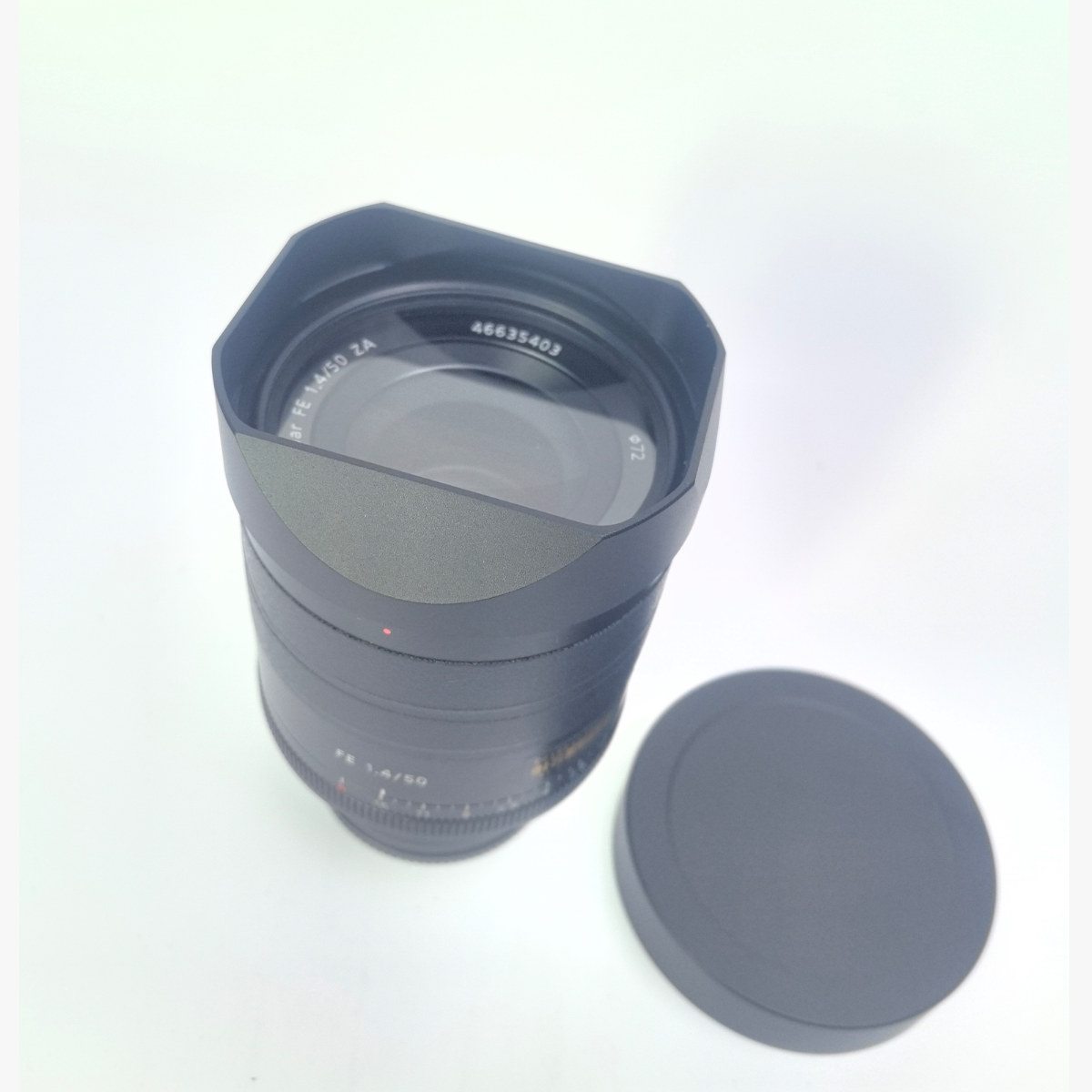 新款金属适用于索尼FE 50mm  镜头50/F1.4方形遮光罩