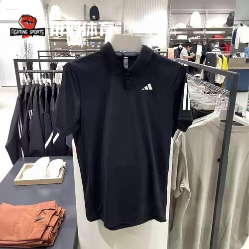 Adidas阿迪达斯男子舒适透气条纹运动休闲生活翻领POLO衫IS2294