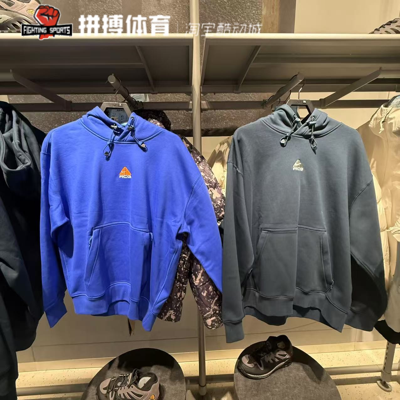 NIKE ACG LOGO刺绣复古防水保暖抓绒休闲连帽卫衣 DH3088-072-010