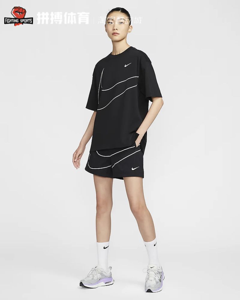 Nike耐克女子梭织短裤秋季运动裤宽松高腰休闲HM4633