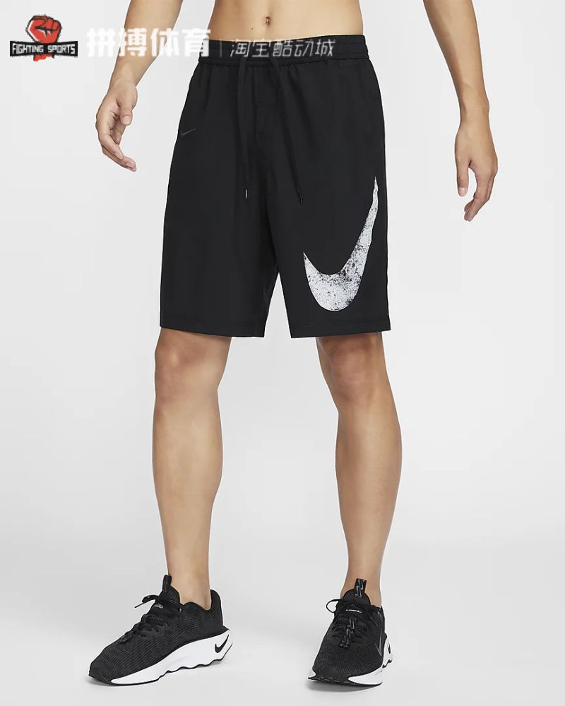 正品NIKE耐克男子运动休闲透气健身训练速干大LOGO短裤HQ1578