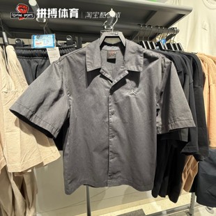 Nike耐克JORDAN工装衬衫短袖T恤男女款翻领开衫速干AJ运动FN4626