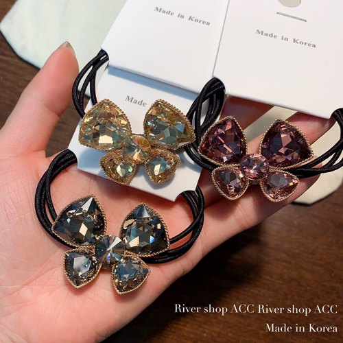 韩国东大门水晶蝴蝶【头绳】原创轻奢设计款发绳发圈皮筋弹力皮套