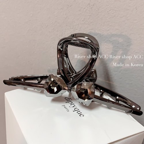 11cm水晶蝴蝶结【抓夹】韩国发饰金属烤漆盘发发夹发卡