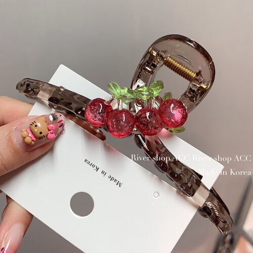 11cm/13cm冰透樱桃【抓夹】韩国发饰鲨鱼夹发夹发抓发卡夹子