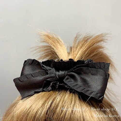 褶皱蝴蝶结【发圈】韩国发饰弹力发绳马尾丸子头