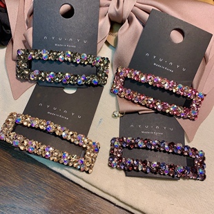 7cm七彩 韩国东大门闪钻巨巨巨闪发夹侧边刘海夹 掰掰夹