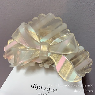 9cm仙女蝴蝶结【抓夹】韩国进口醋酸材质厚实/手感好中号鲨鱼夹