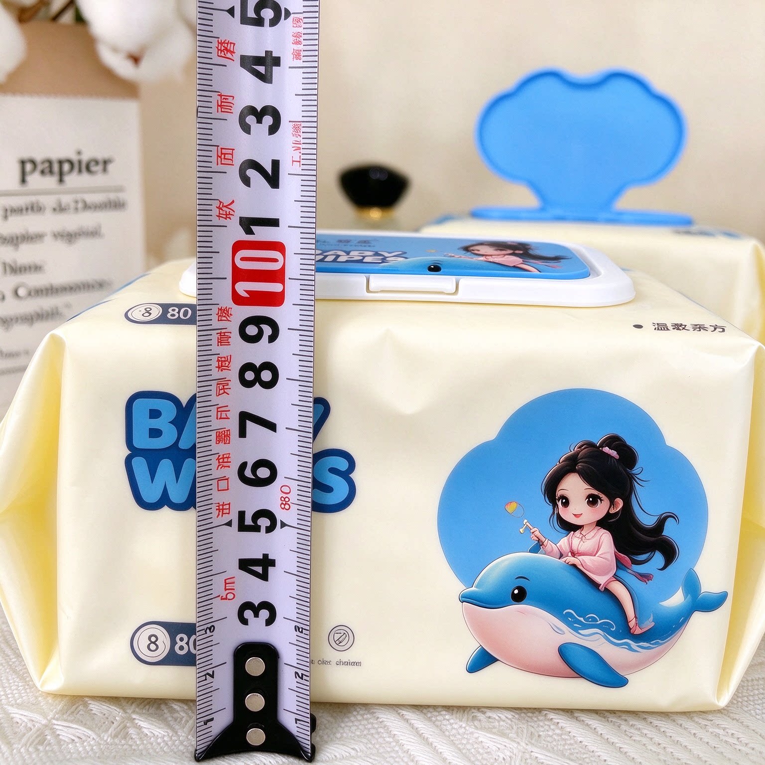 大尺寸3大包婴儿手口湿巾无添加儿童湿纸巾亲肤柔软珍珠纹抽取式