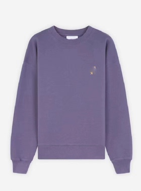 2025新款紫色圆领套头卫衣 竞速狐狸HL刺绣卫衣+同款T恤