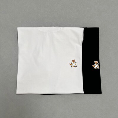 Running speed fox round neck t-shirt 100% cotton 竞速小狐狸