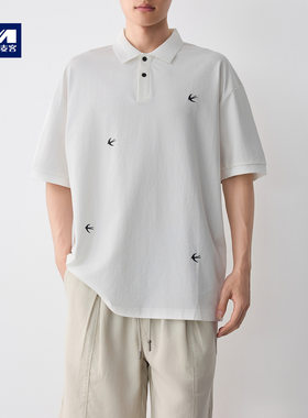 墨麦客男装街头休闲撞色刺绣polo衫男2026夏新款翻领短袖男75969.