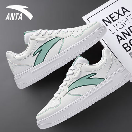 安踏男鞋板鞋2025新款秋冬男款平板休闲小白鞋子厚底运动鞋男