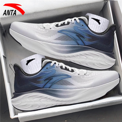 安踏男鞋C37云感跑步鞋2026新款秋冬休闲鞋网鞋蓝色跑鞋运动鞋男