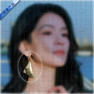 灿烂的风和海陈昊宇麦又歌同款耳环法式夸张冷淡风百搭三角耳饰坠