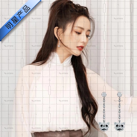 佟丽娅同款耳环夸张耳钉长款耳明星坠个性超大浮夸耳饰新款