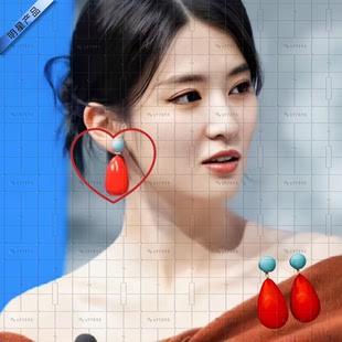 乔欣明星同款夸张大气耳环女高级感金属冷淡风复古设计耳坠防过敏