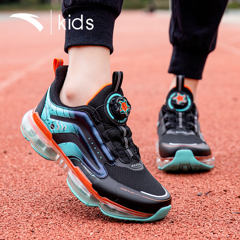 安踏童鞋儿童气垫鞋2023春季新款中大童鞋子男童运动鞋旋钮跑步鞋