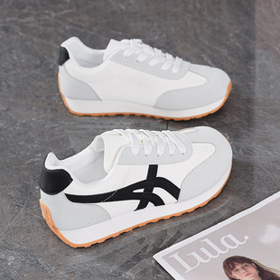 女透气薄款 德训鞋 百搭平底休闲运动鞋 小白鞋 女 2025新款 板鞋 春秋季