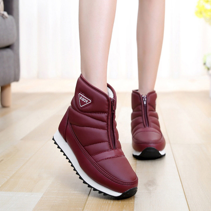 新款冬加绒加厚妈妈鞋防滑防水保暖中老年雪地靴平底老人鞋棉鞋女,女鞋,时尚雪地靴,淘宝优惠券,粉丝福利购,淘宝优惠卷