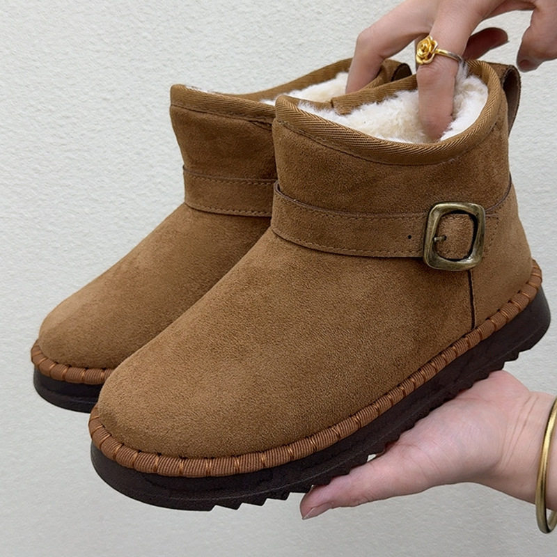 冬季新款时尚轻便雪地靴女厚底防滑妈妈棉靴毛毛鞋加绒保暖面包鞋,女鞋,时尚雪地靴,淘宝优惠券,粉丝福利购,淘宝优惠卷
