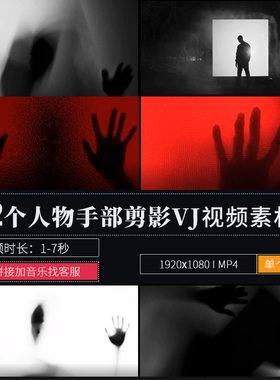 诡异手印红色节奏LED大屏幕恐怖背景舞台酒吧夜店VJ视频素材
