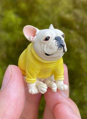 手作陶瓷法斗摆件法国斗牛犬周边手办创意原创可爱法斗手工陶器
