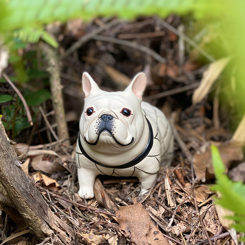 手作陶瓷法斗摆件周边手办创意原创可爱法国斗牛犬桌面手工摆件