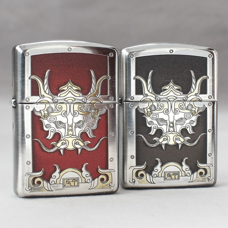 zippo煤油打火机官正品美国芝宝中国潮玩黑红色龙年生肖焱皇限量