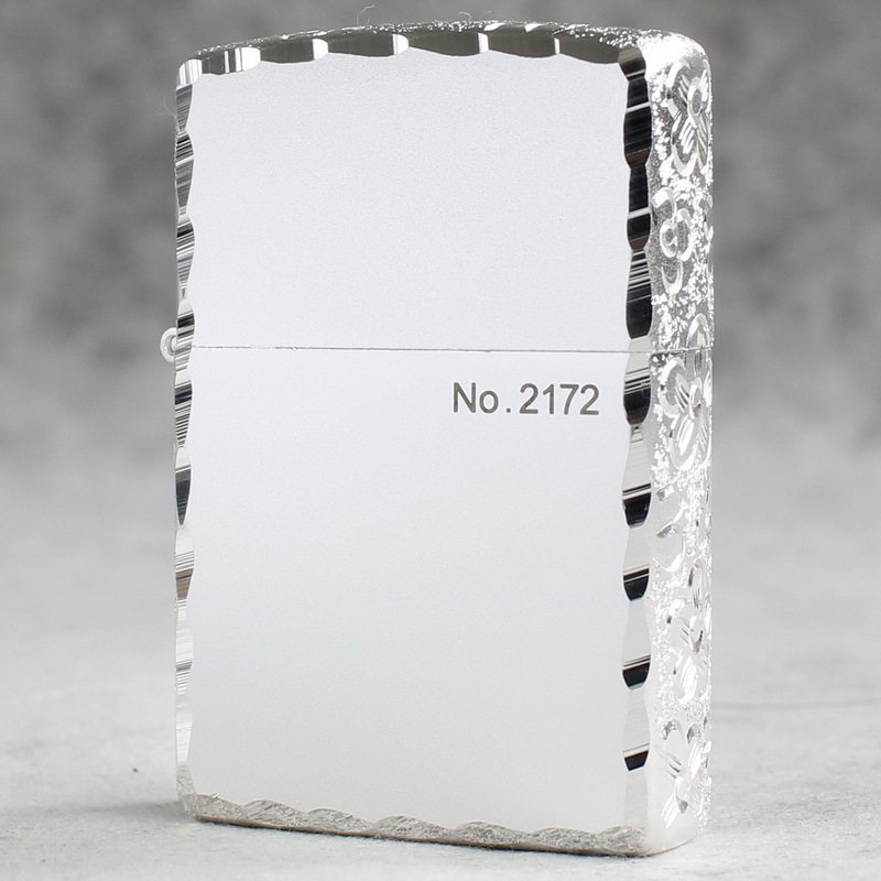 zippo煤油打火机官正品美国芝宝韩版磨砂镀银色三面侧雕梅花图腾