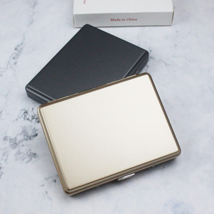 金属商务磨砂质感翻盖男士烟盒20粗支装配打火机防潮防压简约便携