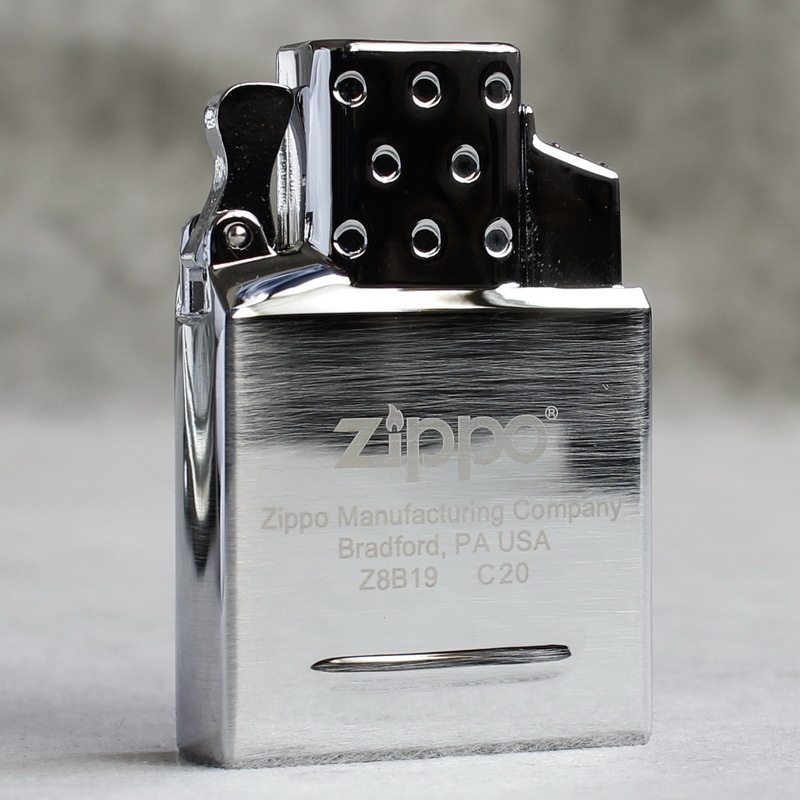 zippo煤油打火机官正品美国芝宝充气内胆单双喷式蓝火充电子电弧