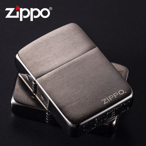 zippo煤油打火机官正品美国芝宝复刻1941款拉丝光板素面简约标志