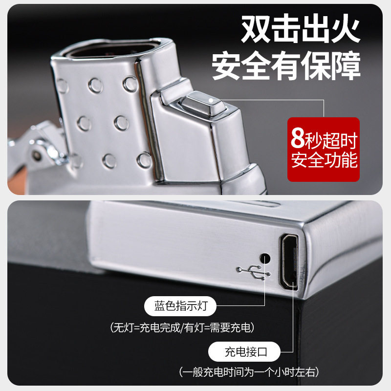 银色ZIP佐罗通用煤油打火机芯单双直冲防风气充电弧金属内胆配件