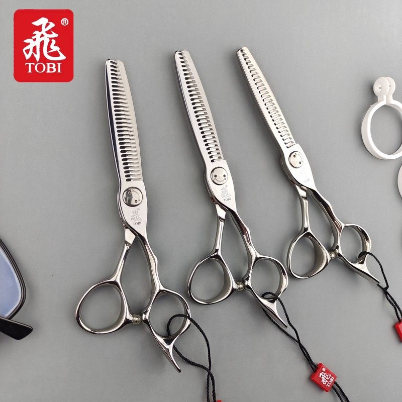 飛tobi美发剪刀飞剪bb6030fd安全刃无痕牙剪钴合金钢材锋利耐用