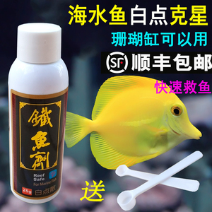 铁鱼剂 新包装白点散 海水鱼粉蓝高效免疫白点病 珊瑚缸可用 25g