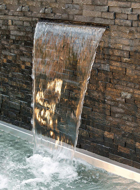 德国OASE欧亚瑟跌水瀑布出水装饰墙水幕墙花园水池景观假山流水