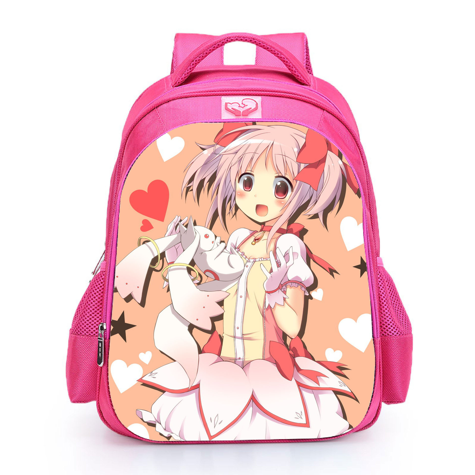 魔法少女小圆幼儿园书包双层大容量小学生双肩包粉红色女童背包潮