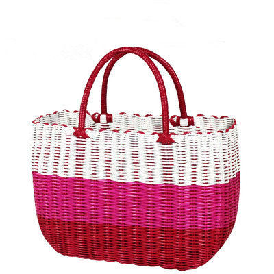 塑料编织购物篮买菜篮子手提篮野餐篮子宠物篮洗浴筐洗澡篮收纳筐