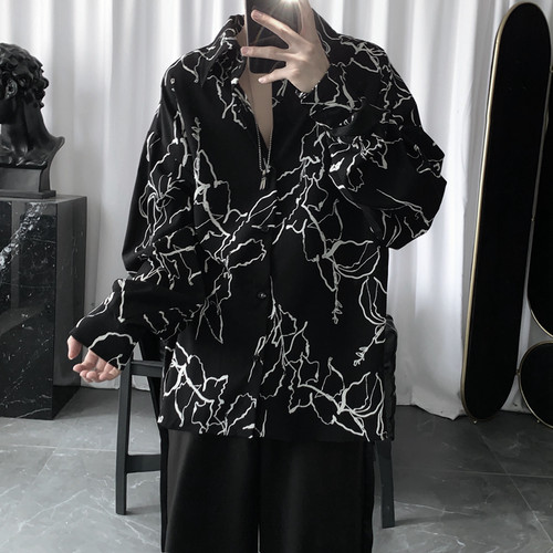 网红很仙痞帅轻奢坠感长袖衬衣